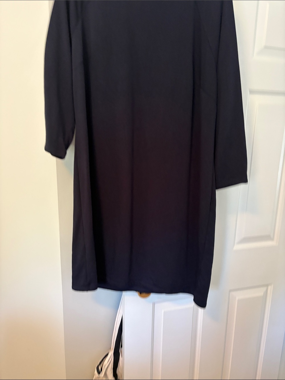 Talbots Black Three-Quarter Sleeve Shift Dress